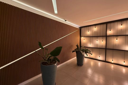 Área comum de kitnet/studio para alugar com 1 quarto, 30m² em República, São Paulo