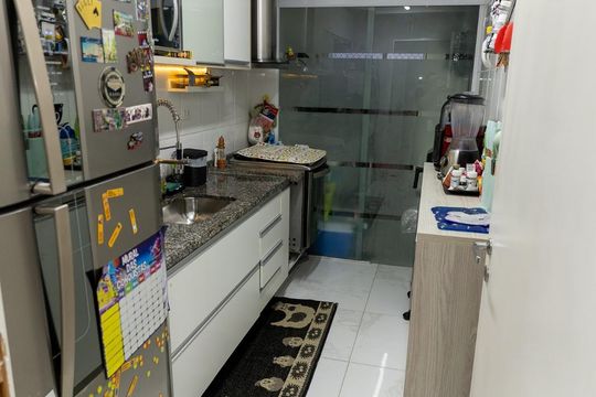 Cozinha de apartamento à venda com 2 quartos, 74m² em Jaguaribe, Osasco