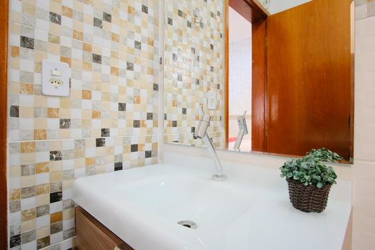 Banheiro da Suíte de casa de condomínio à venda com 3 quartos, 147m² em Vila Nova Savoia, São Paulo