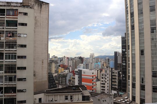 Vista da Varanda de kitnet/studio à venda com 1 quarto, 43m² em República, São Paulo