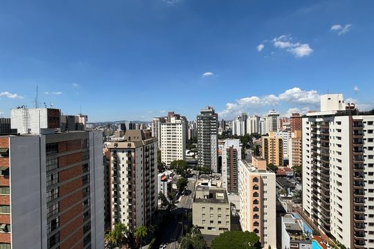 Sala - Varanda Vista de apartamento para alugar com 4 quartos, 216m² em Vila Bastos, Santo André