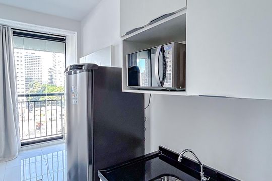 Cozinha de kitnet/studio à venda com 1 quarto, 23m² em Vila Azevedo, São Paulo