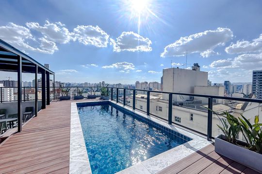 Área comum - Piscina de apartamento à venda com 1 quarto, 24m² em Vila Azevedo, São Paulo