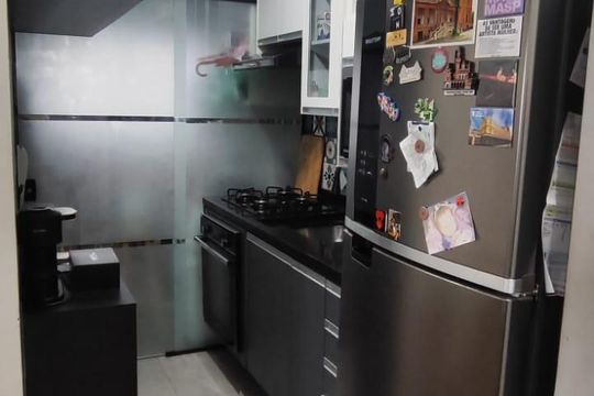 Cozinha de apartamento à venda com 2 quartos, 48m² em Vila Paranagua, São Paulo