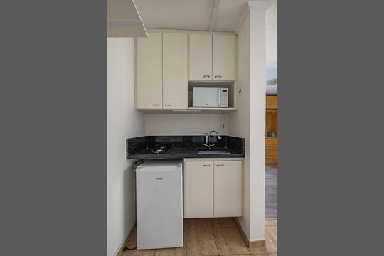 Sala/Cozinha de apartamento para alugar com 1 quarto, 45m² em Jardim Paulista, São Paulo