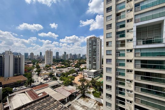 Vista  de kitnet/studio para alugar com 0 quarto, 25m² em Vila Cordeiro, São Paulo