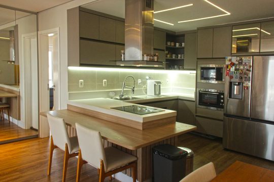 Cozinha e Área de Serviço de apartamento para alugar com 2 quartos, 98m² em Aparecida, Santos