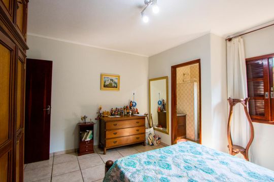 Quarto 1 - Suíte de casa à venda com 3 quartos, 171m² em Jardim Santo André, Santo André