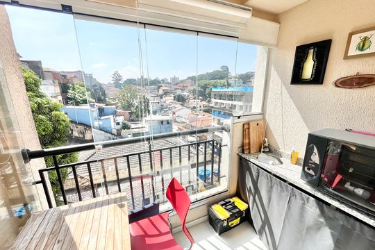 Varanda da Sala de apartamento à venda com 2 quartos, 60m² em Vila Dom Pedro Ii, São Paulo