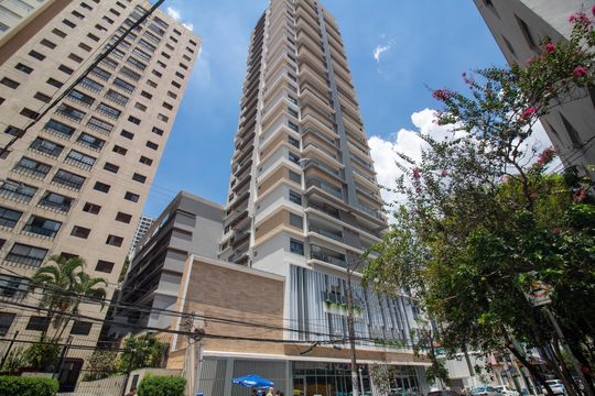 Fachada do Prédio de kitnet/studio à venda com 1 quarto, 28m² em Brooklin, São Paulo