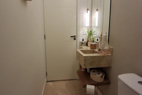 Banheiro de casa à venda com 3 quartos, 200m² em Chácara Primavera, Campinas