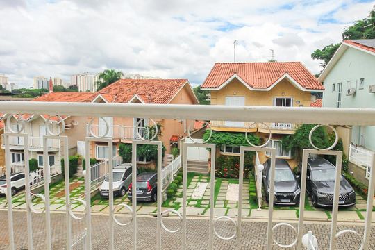 Varanda da Suíte de casa de condomínio à venda com 3 quartos, 165m² em Parque Assuncao, Taboão da Serra
