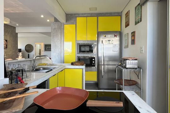 Cozinha de apartamento para alugar com 4 quartos, 154m² em José Menino, Santos