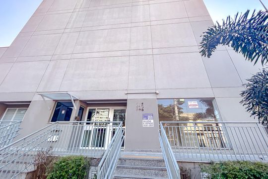 Fachada com Plaquinha de apartamento à venda com 1 quarto, 34m² em Tatuapé, São Paulo