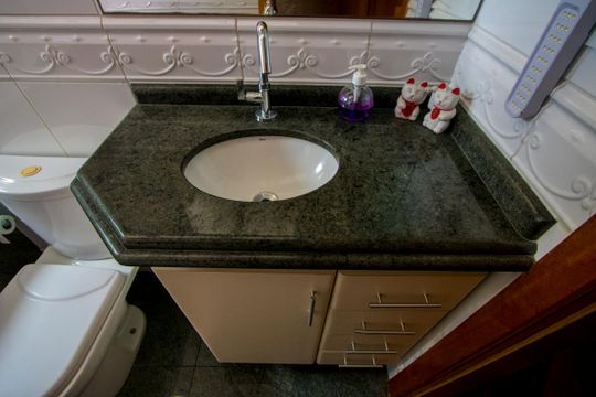 Banheiro do quarto 1 de apartamento à venda com 3 quartos, 152m² em Jardim, Santo André