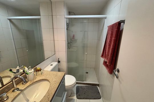 Banheiro de apartamento à venda com 4 quartos, 122m² em Recreio dos Bandeirantes, Rio de Janeiro