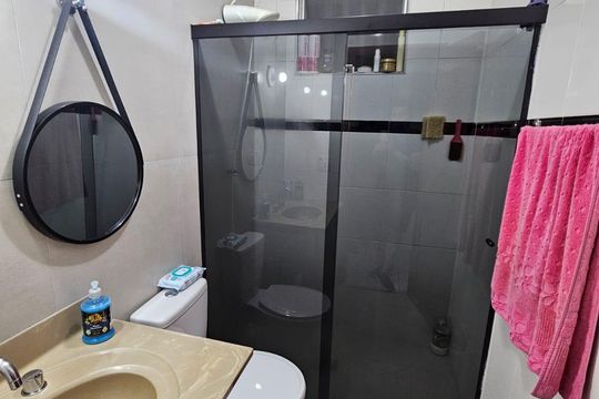 Banheiro de apartamento à venda com 2 quartos, 64m² em Jordanópolis, São Bernardo do Campo