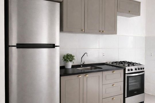 Cozinha de apartamento para alugar com 2 quartos, 42m² em Loteamento City Jaragua, São Paulo
