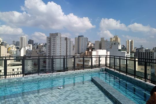 Piscina de apartamento à venda com 1 quarto, 24m² em Campos Elíseos, São Paulo
