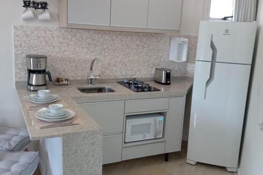 Cozinha de kitnet/studio à venda com 1 quarto, 43m² em Paraíso, São Paulo