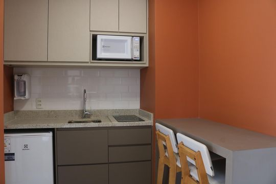 Cozinha de kitnet/studio à venda com 1 quarto, 22m² em Perdizes, São Paulo