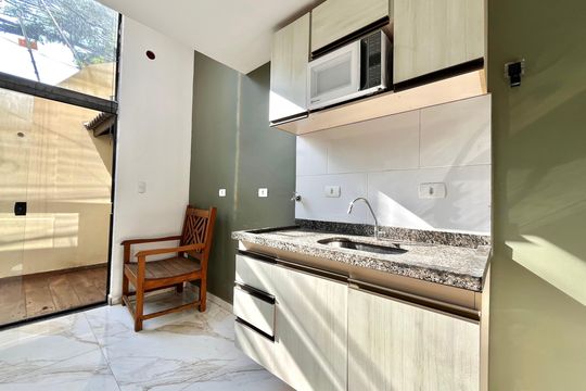 Cozinha de apartamento à venda com 1 quarto, 32m² em Vila Santa Catarina, São Paulo