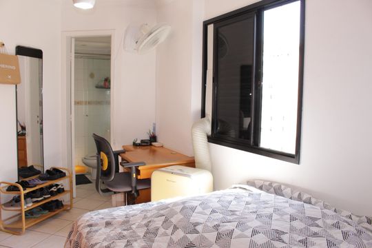 Quarto de apartamento à venda com 1 quarto, 37m² em Santa Cecilia, São Paulo