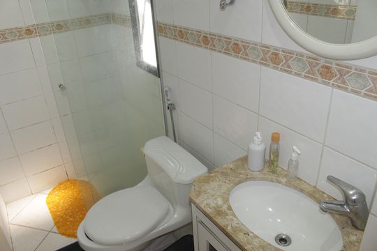 Banheiro social de apartamento à venda com 1 quarto, 37m² em Santa Cecilia, São Paulo