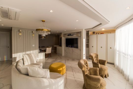 Sala de apartamento à venda com 2 quartos, 89m² em Residencial Zero (tambore), Barueri