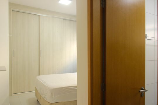 Suíte 2 de apartamento para alugar com 2 quartos, 72m² em Ponta da Praia, Santos