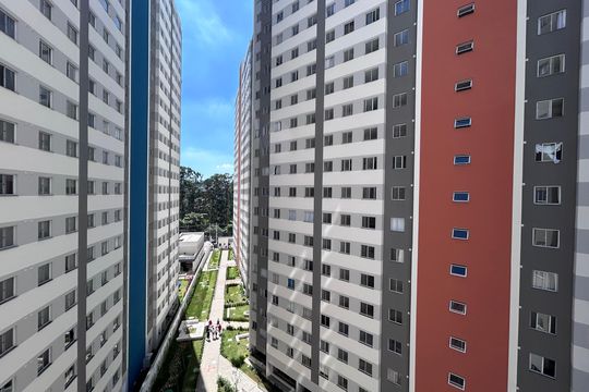 Sala vista de apartamento para alugar com 2 quartos, 34m² em Usina Piratininga, São Paulo