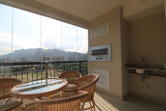 Sala - Varanda de apartamento à venda com 4 quartos, 166m² em Barra Olímpica, Rio de Janeiro