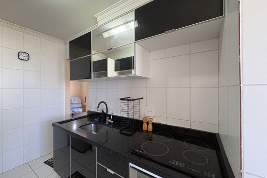 Cozinha de apartamento à venda com 2 quartos, 49m² em Jardim Felicidade (zona Oeste), São Paulo