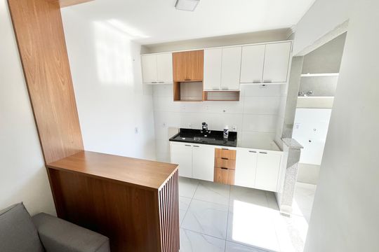 Sala/Cozinha  de apartamento para alugar com 2 quartos, 32m² em Carandiru, São Paulo