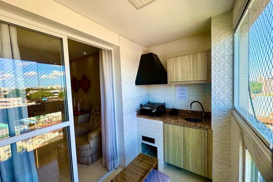 Varanda da Sala de apartamento à venda com 2 quartos, 73m² em Vila Barros, Guarulhos