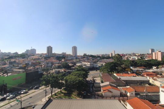 Vista janela da sala de apartamento para alugar com 1 quarto, 24m² em Jardim Prudência, São Paulo
