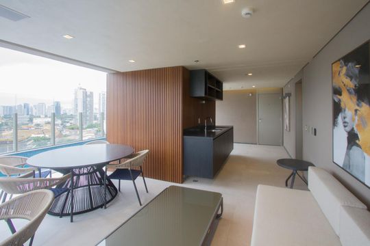 Área comum - Piscina de kitnet/studio à venda com 1 quarto, 21m² em Santo Amaro, São Paulo