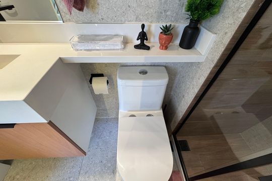 Banheiro Social de apartamento à venda com 2 quartos, 50m² em Barra da Tijuca, Rio de Janeiro