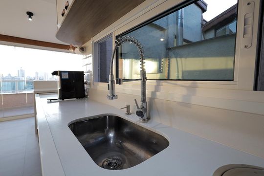 Cozinha de apartamento para alugar com 2 quartos, 90m² em Jardim Cambui, Santo André