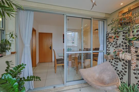 Varanda de apartamento para alugar com 3 quartos, 92m² em Vila da Serra, Nova Lima