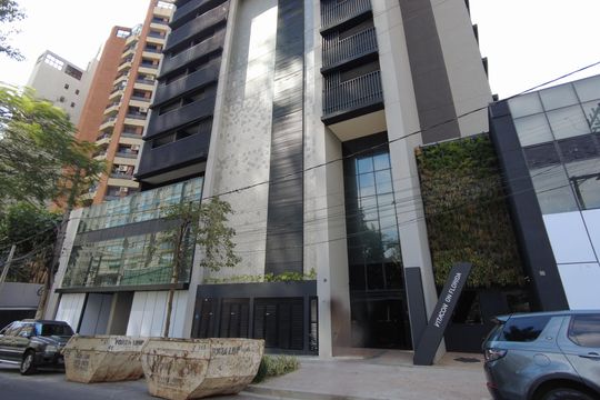 Fachada de kitnet/studio para alugar com 1 quarto, 25m² em Cidade Monções, São Paulo