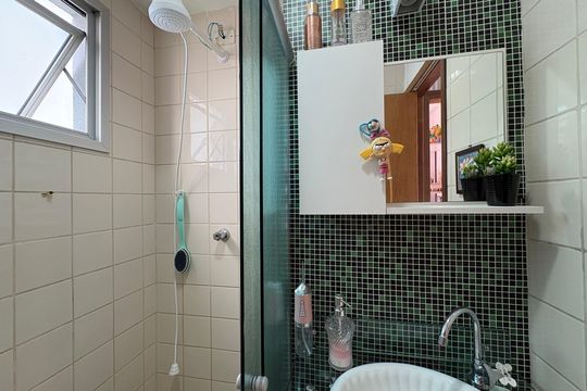 Banheiro de apartamento à venda com 2 quartos, 49m² em Vila Cruz das Almas, São Paulo
