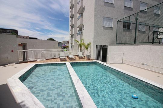 Área comum - Piscina de apartamento à venda com 2 quartos, 55m² em Baeta Neves, São Bernardo do Campo