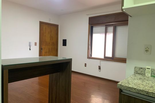 Cozinha de kitnet/studio à venda com 1 quarto, 25m² em Centro, São Leopoldo
