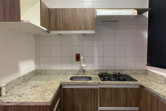 Cozinha de kitnet/studio à venda com 1 quarto, 25m² em Centro, São Leopoldo