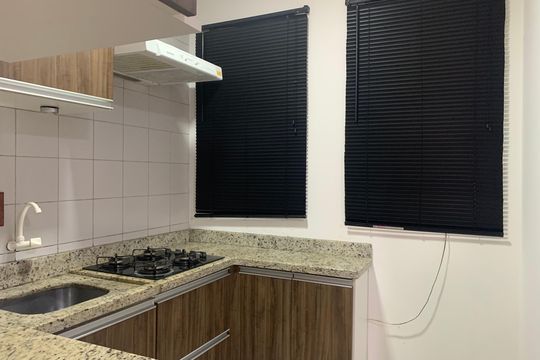 Cozinha de kitnet/studio à venda com 1 quarto, 25m² em Centro, São Leopoldo