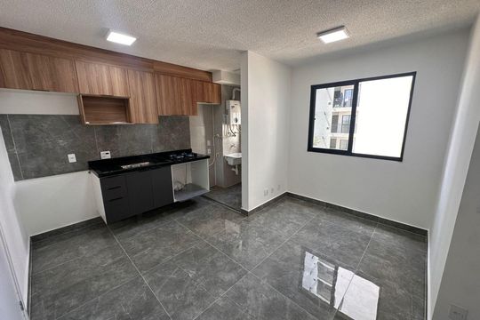 Cozinha de apartamento para alugar com 2 quartos, 42m² em Residencial Parque da Fazenda, Campinas