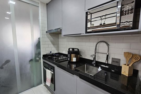 Cozinha de apartamento à venda com 2 quartos, 84m² em Cerâmica, São Caetano do Sul