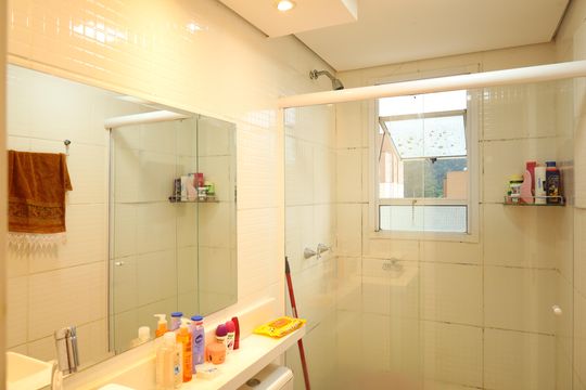 Banheiro de apartamento à venda com 2 quartos, 47m² em Colônia (zona Leste), São Paulo