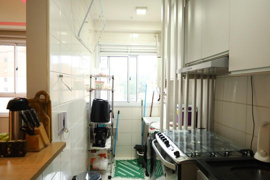Cozinha de apartamento à venda com 2 quartos, 47m² em Colônia (zona Leste), São Paulo